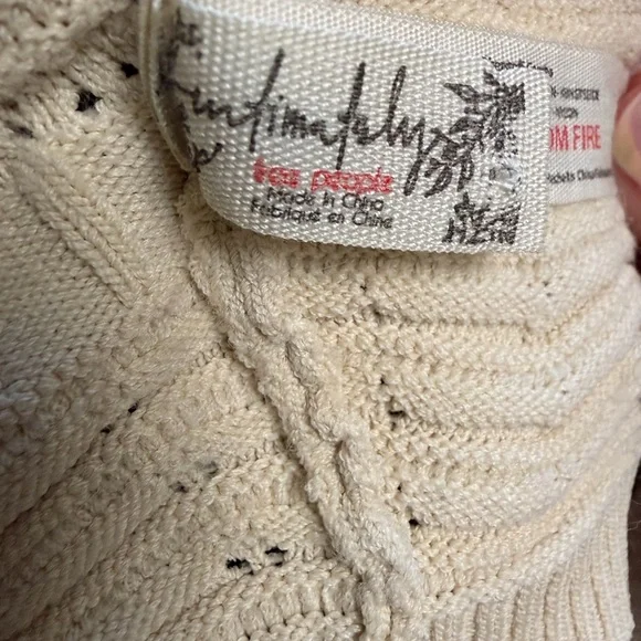 Free People Cream Knit bralette size small - Picture 3 of 3